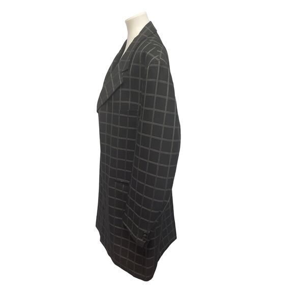 Mens 50 Regular Long Sleeve Plaid Button Up Lined Suit Jacket Only - Picture 3 of 5